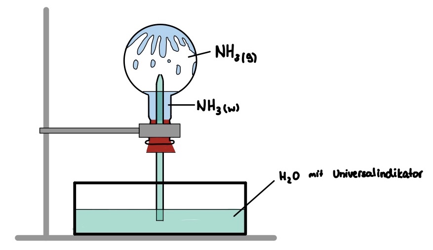 Springbrunnenversuch mit Ammoniak (NH3)
