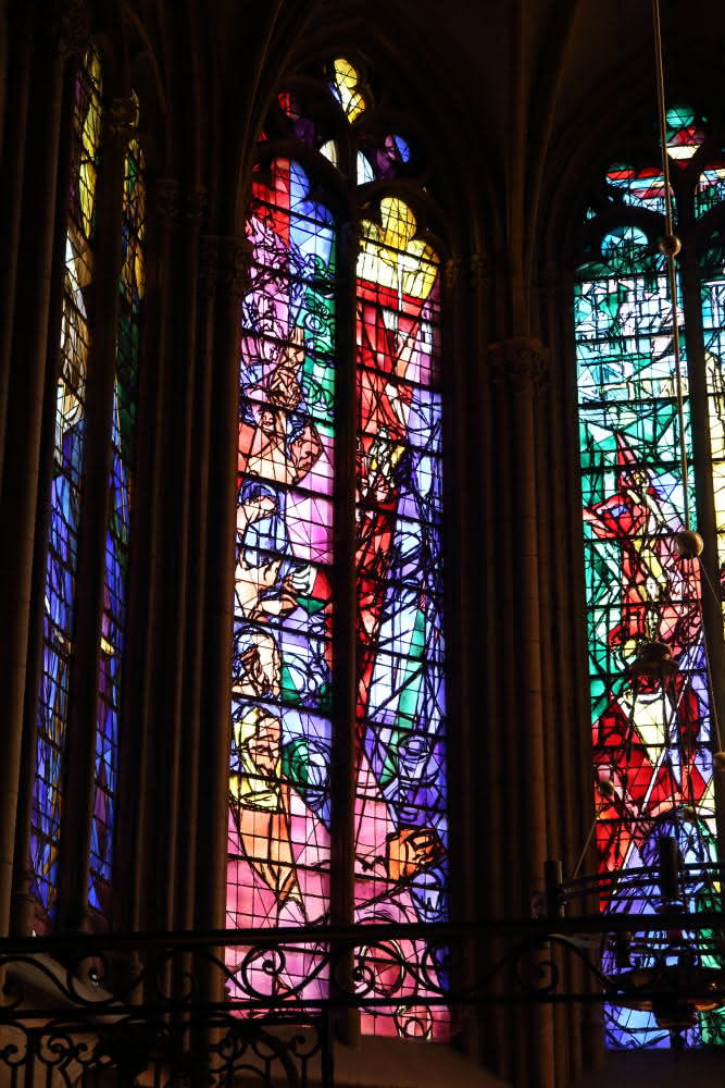 Kirchenfenster, Glasmalerei Chagall, Metz - Kathedrale