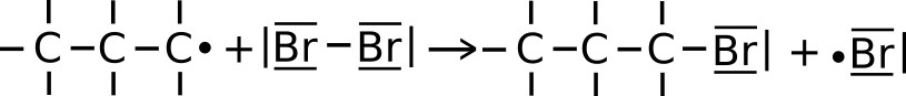 Radikalische Substitution Reaktionsgleichung 3