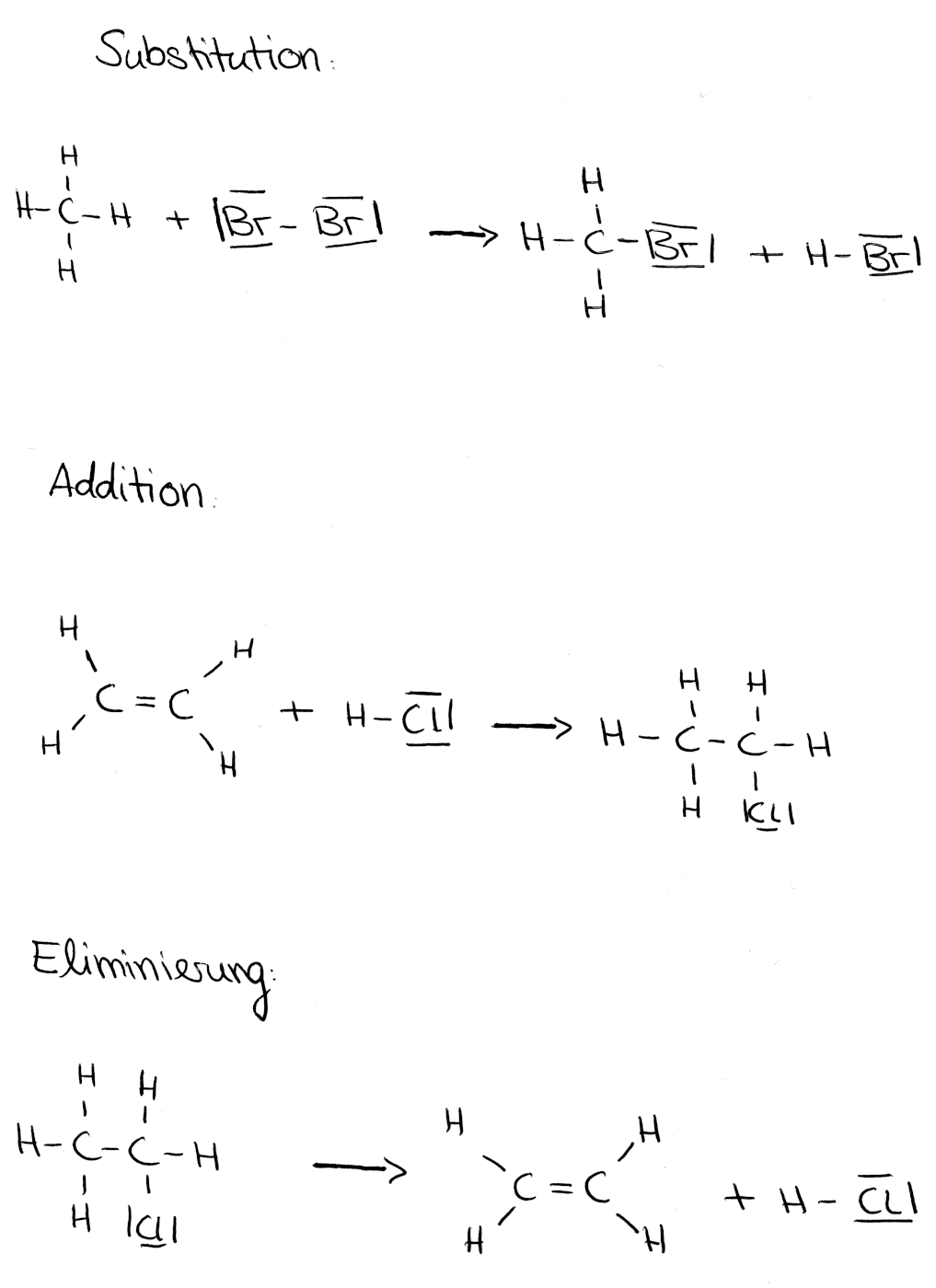 Reaktionsmechanismen der organischen Chemie I